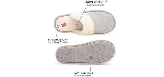 Hanes Women's Slip On - Memory Foam Slippers