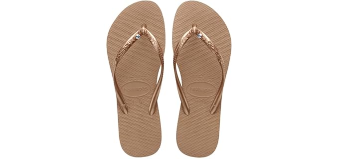Havaianas Women's Slim Crystal - Zero Drop Flip-Flops
