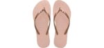 Havaianas Women's Slim Crystal - Beach Flip Flops for Narrow Feet