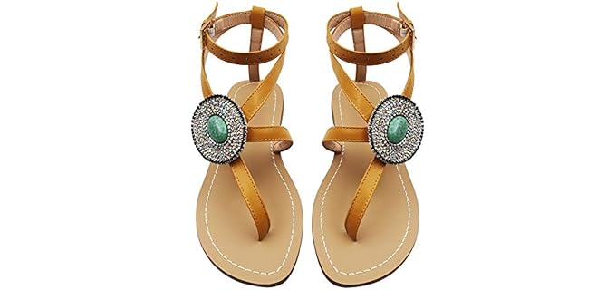 Hinyyrin Women's Cross Tie - Gladiator Sandal for the Beach