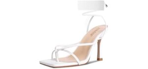 Isnom Women's Gladiator - High Heel Flip Flops