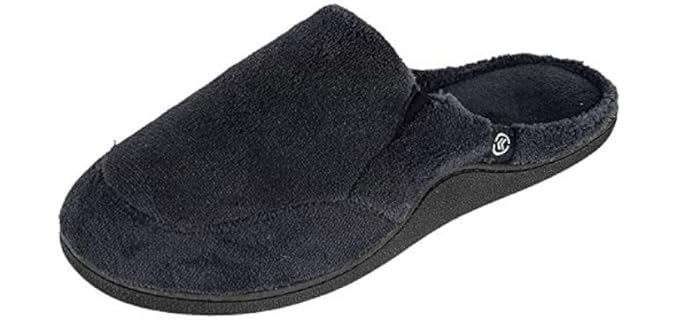 Isotoner Men's Microterry Clog - Slipper for Supination