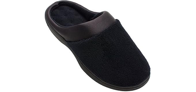 Isotoner Women's Terry - Slippers for Wide Feet
