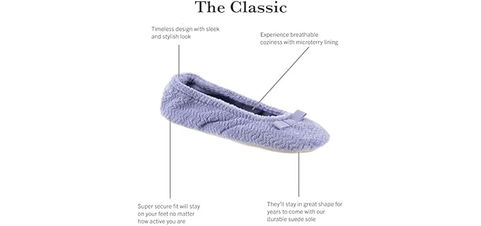 Isotoner Women's Chevron - Ballet Slippers 