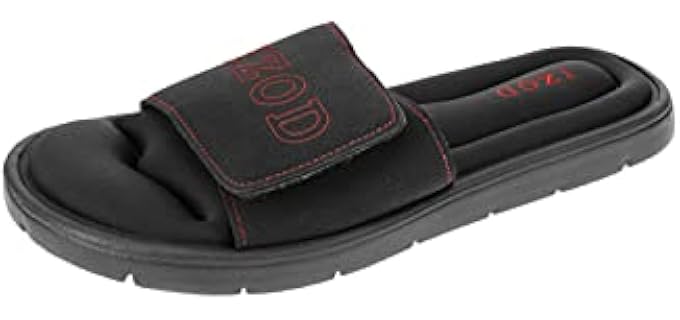 Izod Men's Velcro - Sandal with Memory Foam