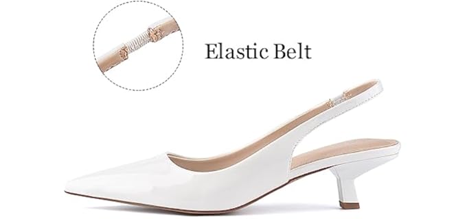 JENN ARDOR Women's Slingback Heels - Wide Width Casual Shoes