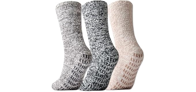 Jormat Women's Three Pairs - Knit Slipper Socks