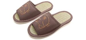 KNP Unisex Natural - Open Toe House Slippers