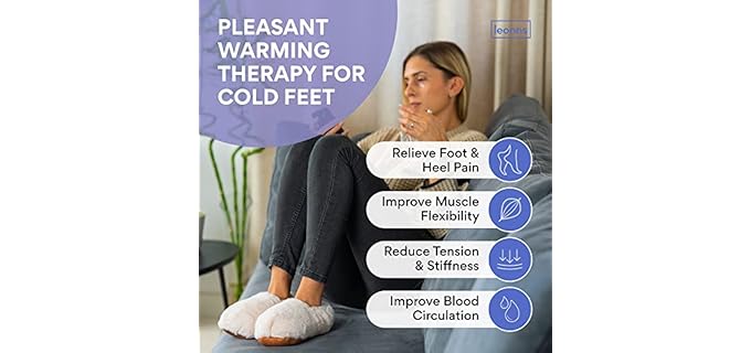 Leonns Men's Heated - Microwaveable Slippers