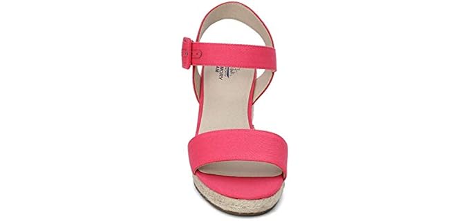 Lifestride Women's Tango - Comfortable Dress Wedge Sandals