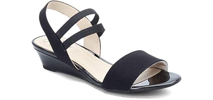 Lifestride Women's Yolo - Wide Width Low Wedge Sandal