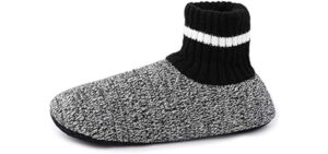 LongBay Men's Knit - Knit Boot Bootie Slippers