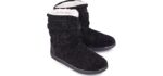 LongBay 's Chenille - Knit Boot Bootie Slippers