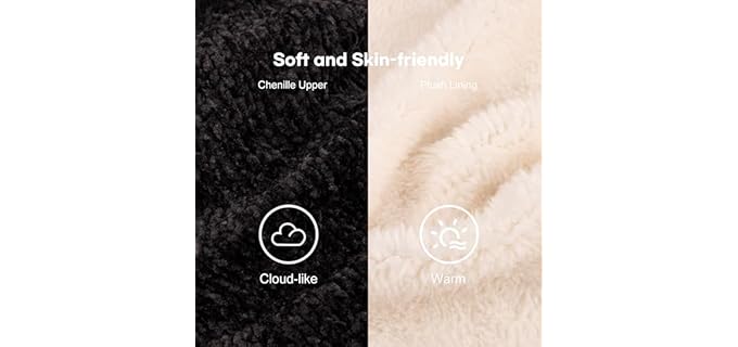 LongBay 's Chenille - Knit Boot Bootie Slippers