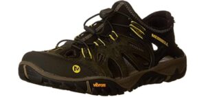 Merrell Men's All Out Blaze Sieve - Hiking Sandal for Plantar Fasciitis