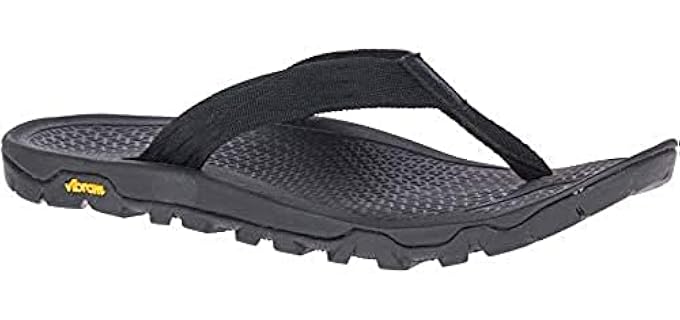 Merrell Men's J034353 - Supportive plantar Fasciitis Flip Flops