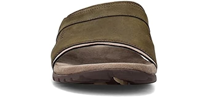 Merrell Men's Sandspur Lee - Leather Slide Sandals for Sweaty Feet