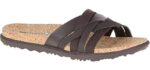 Merrell Women's Around Town Arlin - Leather Slide Sandals for Heavy Weights