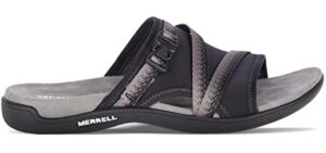 Merrell Women's District Muri - Leather Slide Sandals for Sweaty Feet