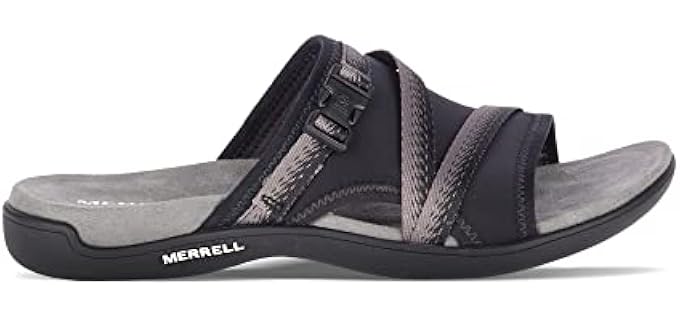 Merrell Women's District Muri - Leather Slide Sandals for Sweaty Feet