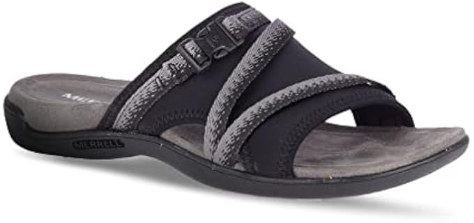 Merrell Women's District Muri - Leather Slide Sandals for Sweaty Feet