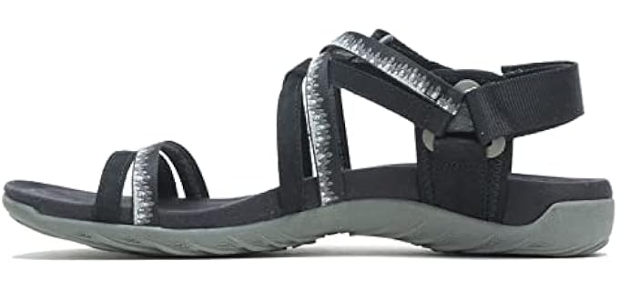 Merrell Women's Terran 3 Cush Lattice - Achilles Tendonitis Sports Sandals