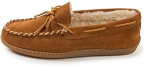 Minnetonka Men's Pile Lined - Indoor Fur Slippers