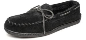Minnetonka Men's Hardsole - Leather Slipper