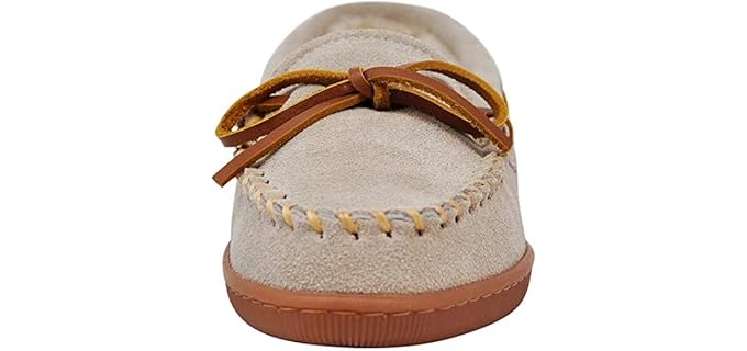 Minnetonka Women's Hardsole - Leather Slipper