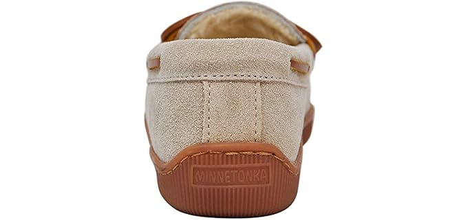 Minnetonka Women's Hardsole - Leather Slipper