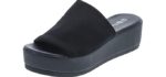 Nature Breeze Women's Stretchy - Slip On Platform Sandal