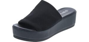 Nature Breeze Women's Stretchy - Slip On Platform Sandal