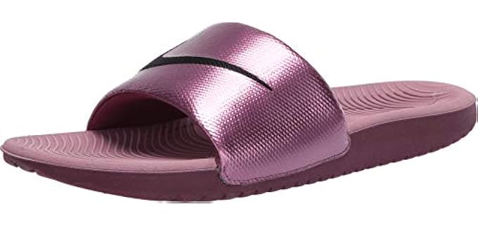Nike Women's Kawa Purple - Memory Foam Slide Sandals