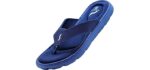 Norty Men's Casual - Memory Foam Flip-Flops for Achilles Tendonitis