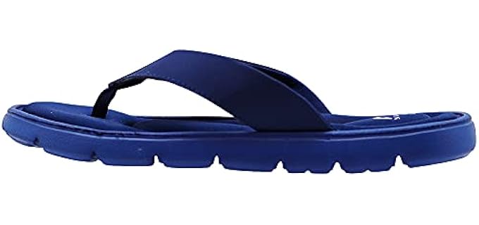 Norty Men's Casual - Memory Foam Flip-Flops for Achilles Tendonitis