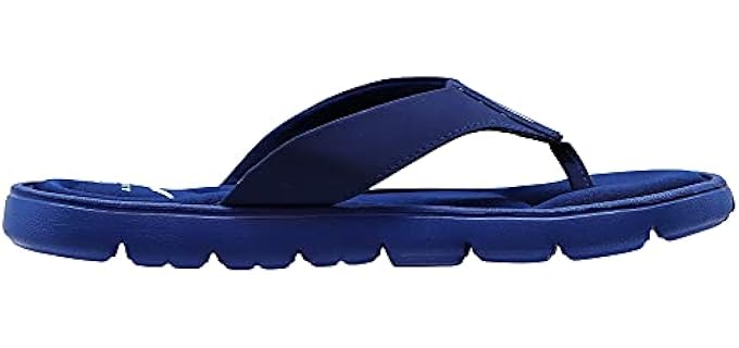 Norty Men's Casual - Memory Foam Flip-Flops for Achilles Tendonitis