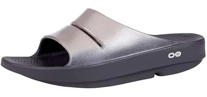 Oofos Women's OOahh Luxe - Slide Sandals for Plantar Fasciitis
