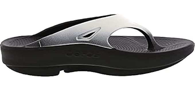 Oofos Men's Sport Flips - Flip Flops for Plantar Fasciitis