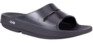 Oofos Men's Ooahh Luxe - Slide Sandals for Plantar Fasciitis