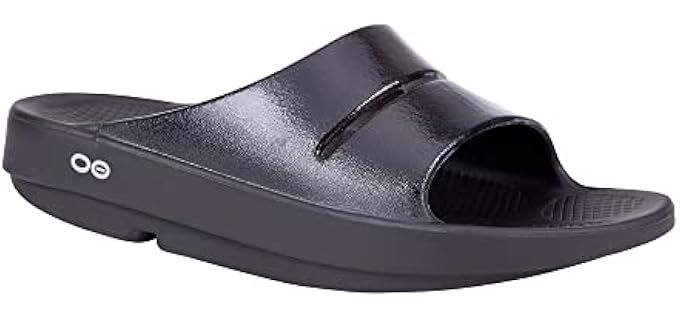 Oofos Men's Ooahh Luxe - Slide Sandals for Plantar Fasciitis