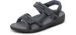 Orthofeet Men's Gemini - Orthopedic Sandals for Extensor Tendonitis