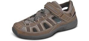 Orthofeet Men's Clearwater - Fisherman’s Sandals for Plantar Fasciitis