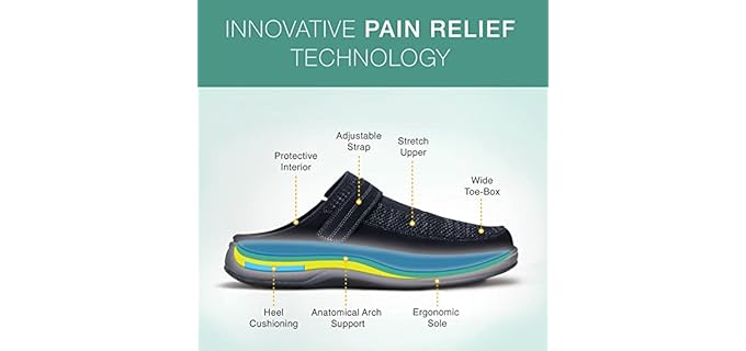 Orthofeet Men's Innovative - Diabetes Slip On Slipper Shoe