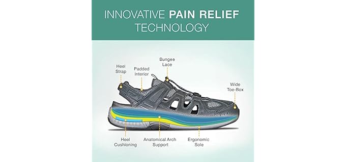 Orthofeet Men's Alpine - Sandal for Bunions