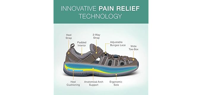 Orthofeet Men's Clearwater - Supportive Sandals