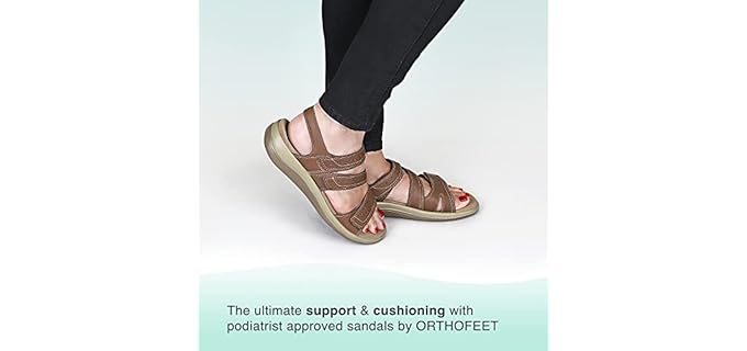 Orthofeet Women's Naxos - Sandals for Plantar Fasciitis