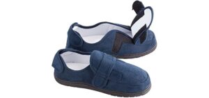 Miles Kimball Men's Plush - Metatarsalgia Slipper with Memory Foam