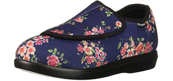 Propet Women's Cush n Foot Printed - Slippers for Foot Pain