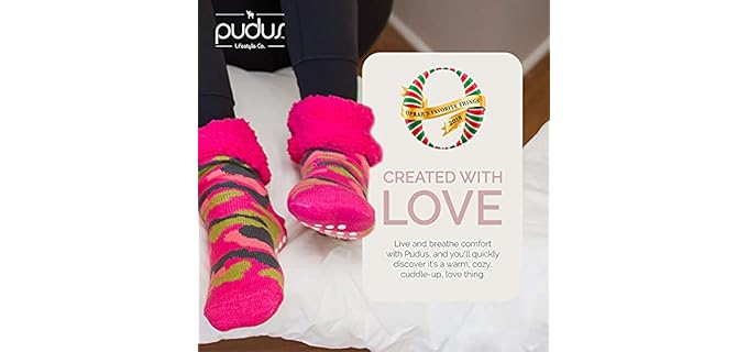 Pudus Women's Cozy - Fluffy Slipper Socks