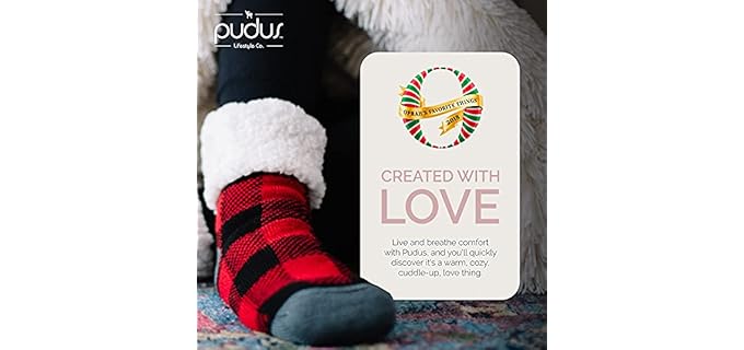 Pudus Men's Cozy - Fluffy Slipper Socks